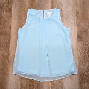 White House Black Market Light Blue Sleeveless Top